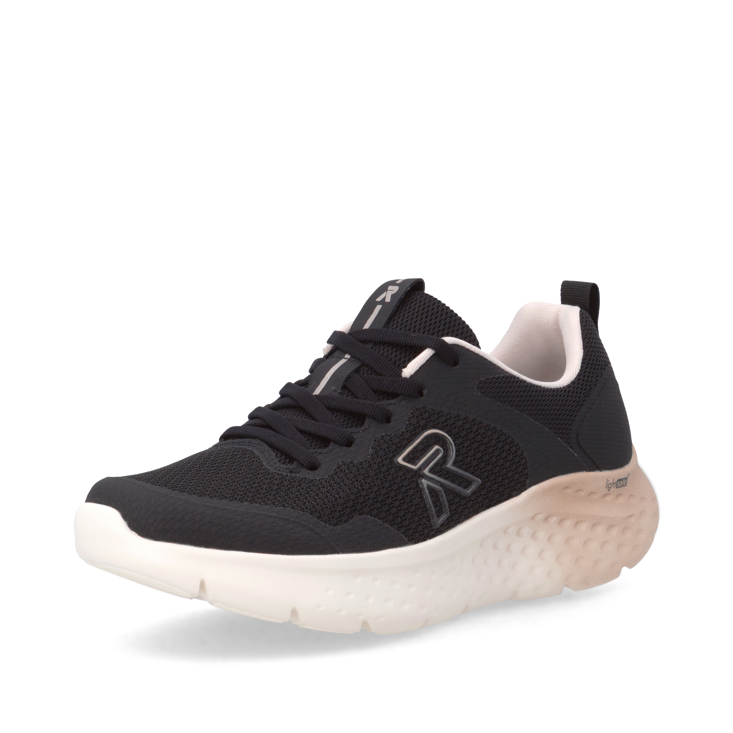 Baskets basses ' W4400 ' Rieker en noir : devant