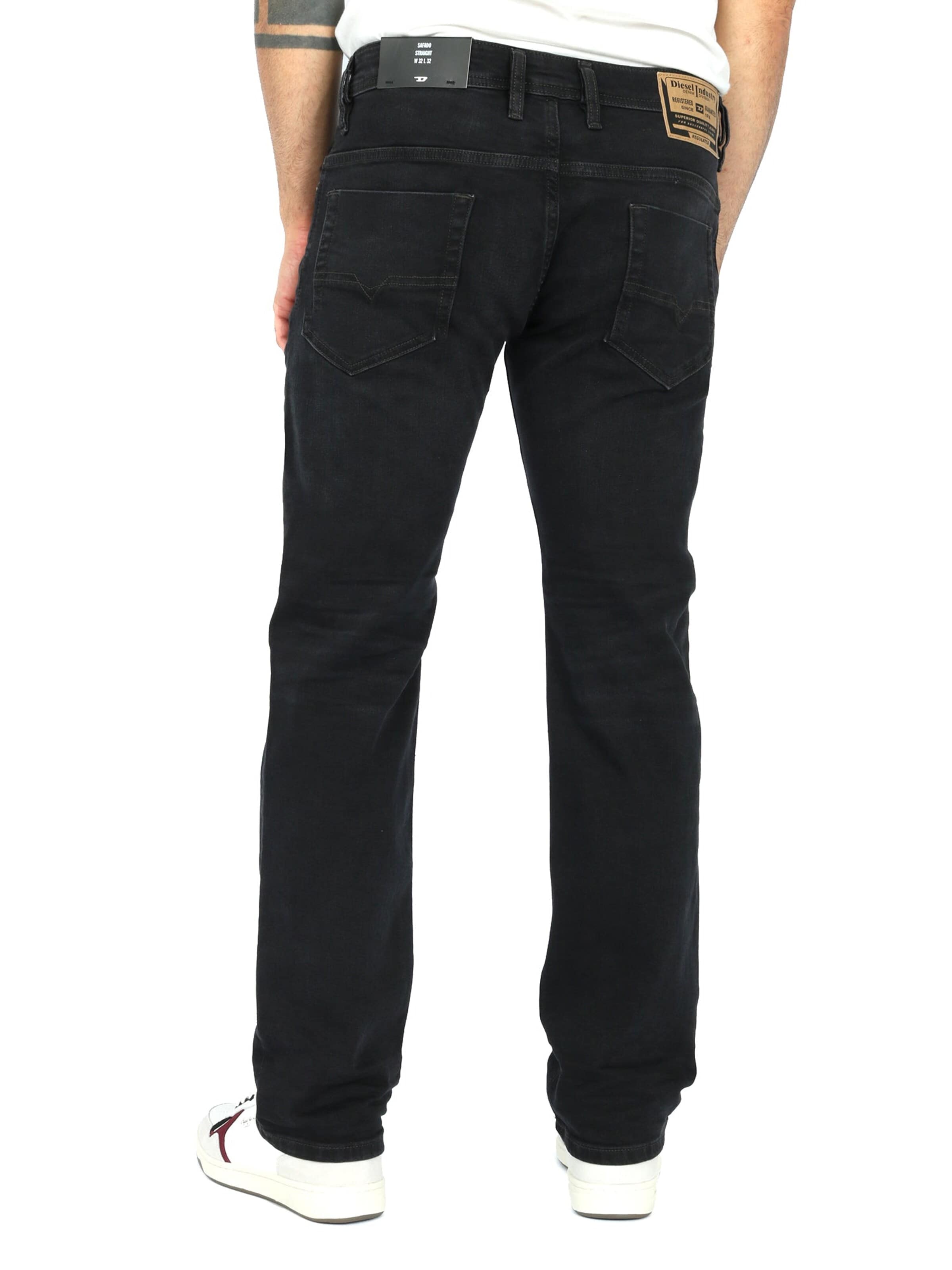 Regular Jean 'Straight SAFADO-X' DIESEL en noir
