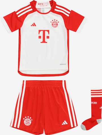 ADIDAS PERFORMANCE - Fato de treino 'Fc Bayern 23/24 Home Mini Kit' em vermelho: frente