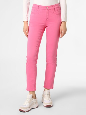 Coupe slim Pantalon 'Pina' Cambio en rose : devant