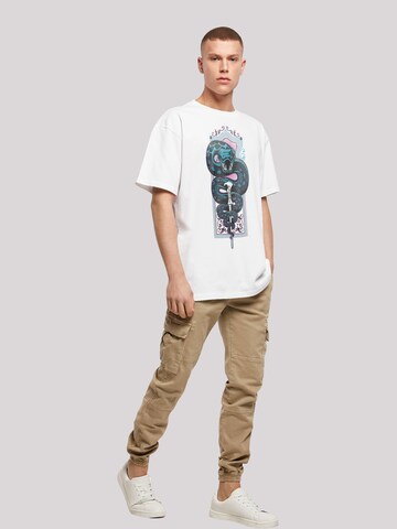 T-Shirt 'Neon Nagini' F4NT4STIC en blanc