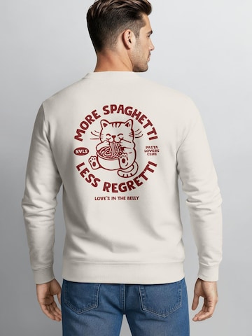 Neverless Sweatshirt 'spaghetti' in Beige