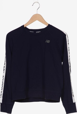 new balance Sweatshirt & Zip-Up Hoodie in M in Blue: front