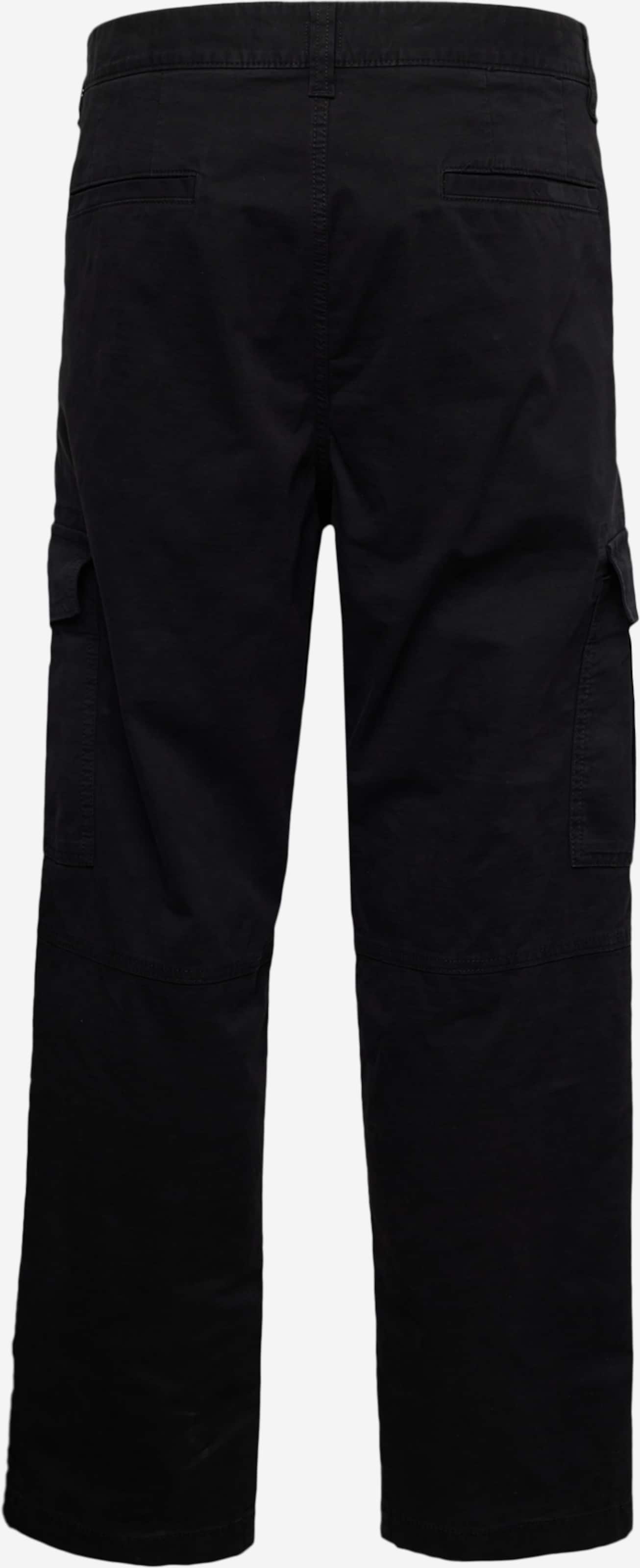 BOSS Orange Regular Cargo Pants 'Sisla-5' in Black | ABOUT YOU