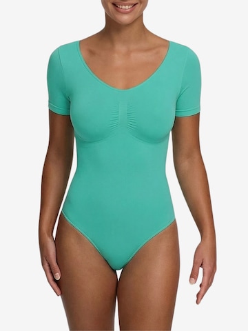Body modellante 'T-Shirt Bodysuit Sculpting Shapewear mit Slip' di cfab (formerly creamy fabrics) in verde: frontale