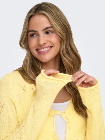 ONLY Gebreid vest 'ONLHelga' in Geel
