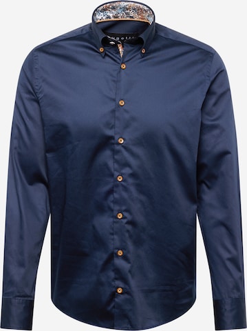 bugatti - Slim Fit Camisa em azul: frente