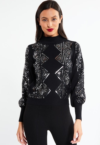 Pull-over faina en noir : devant