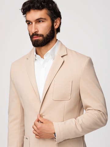 Coupe slim Veste de costume Ombre en beige
