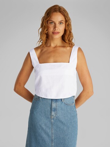 Calvin Klein Jeans Topp i vit: framsida