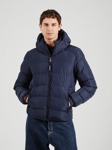 Superdry Winterjas in Blauw: voorkant