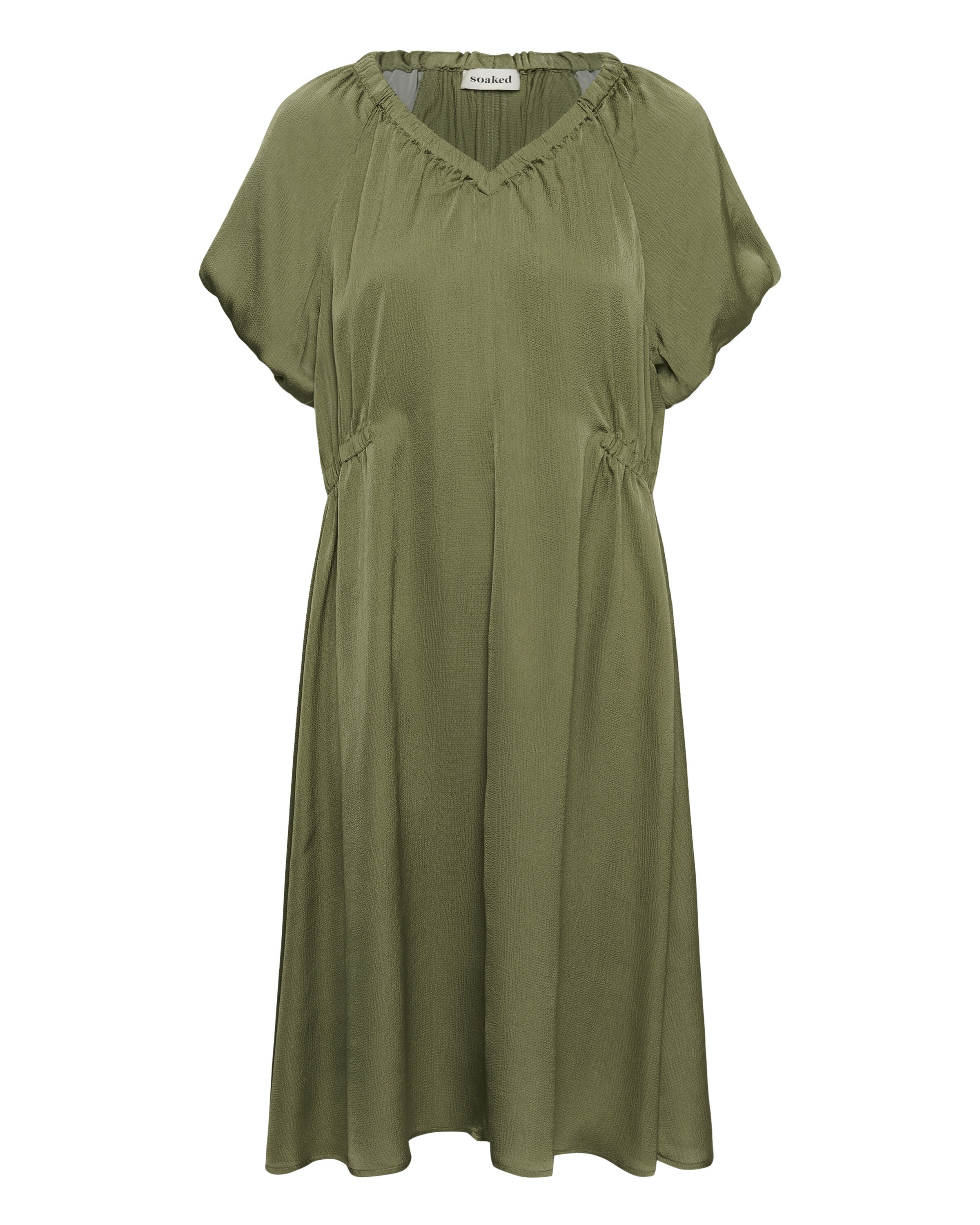 SOAKED IN LUXURY Jurk 'SLParis' in Groen: voorkant