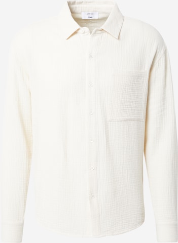 DAN FOX APPAREL Button Up Shirt 'Toprak' in Beige: front