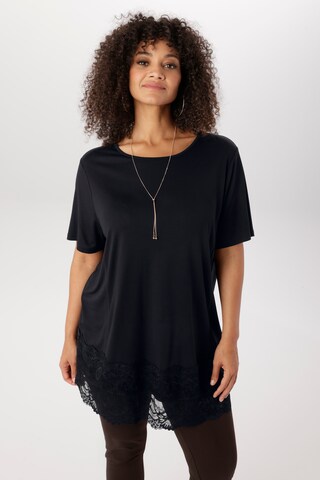 Aniston Aniston PLUS FM Spitzenshirt in Schwarz: Vorderseite