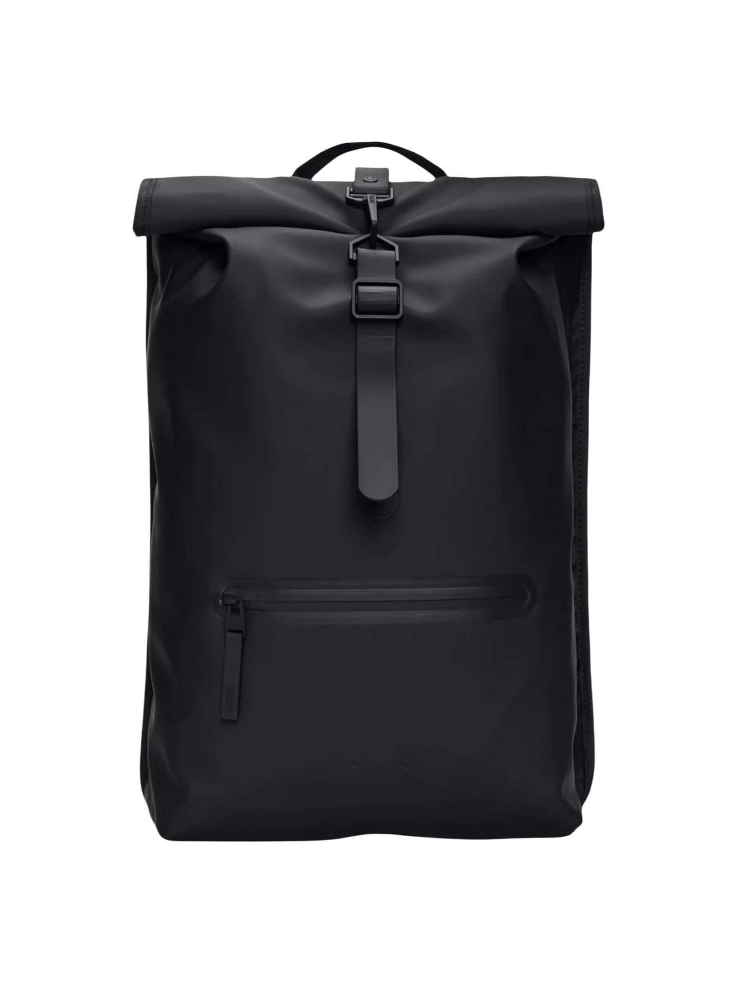 RAINS - Mochila 'Rotop Rucksck W3 UNISEX 13320' en negro: frente