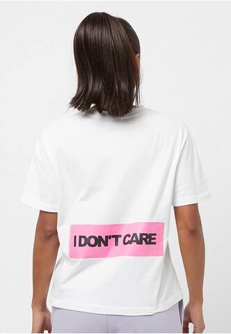 Miss Tee Shirt 'I Don't Care' in White
