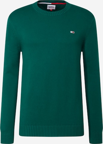 Tommy Jeans Πουλόβερ 'Essential' σε πράσινο: μπροστά