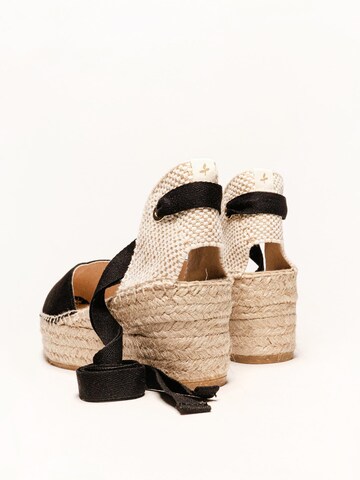 Alhamas - Sandalias 'Alpargata Cuña 6 cm' en negro