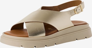 Sandales Tamaris en or : devant