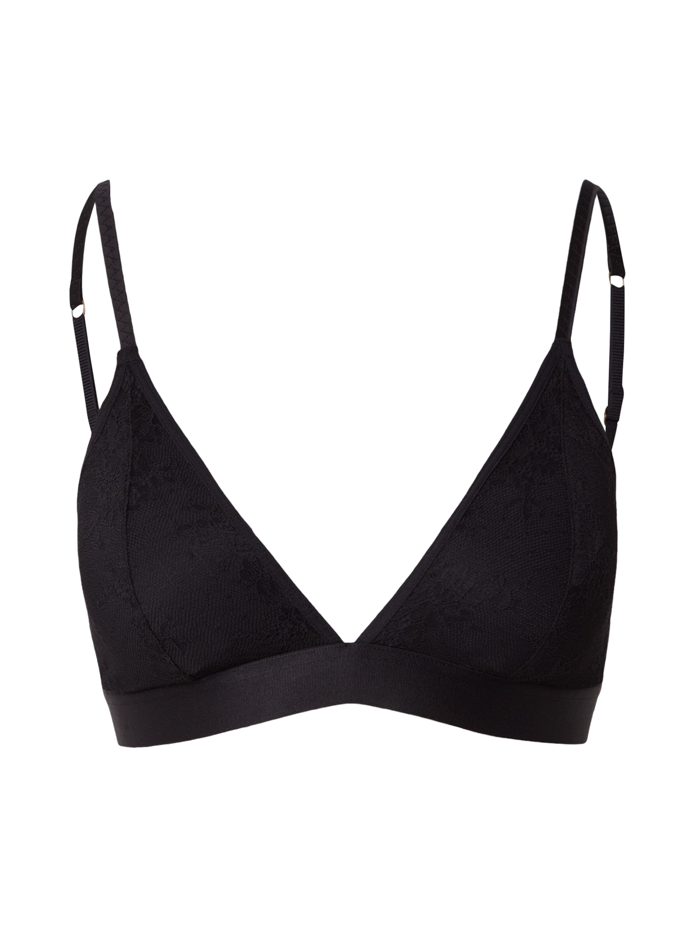 LOVE Stories Triangle Bra 'Darling' in Black: front