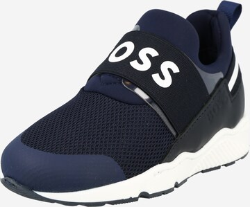 BOSS Kidswear Sneakers in Blue: front