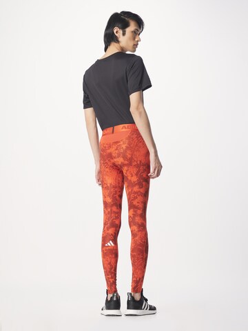 Skinny Pantaloni sport 'Paris Heat.Rdy Techfit Long' de la ADIDAS PERFORMANCE pe roșu