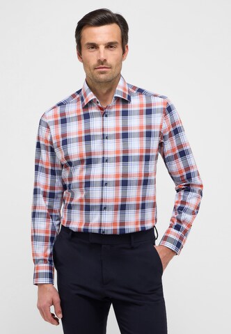 ETERNA Regular Fit Baumwollhemd ' MODERN FIT ' in Orange: Vorderseite