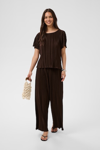 Wide Leg Pantalon 'KAInes' Kaffe en marron