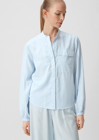 comma casual identity Bluse in Blau: predná strana