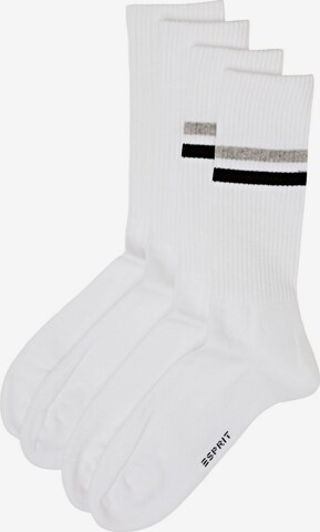 Chaussettes ESPRIT en blanc : devant