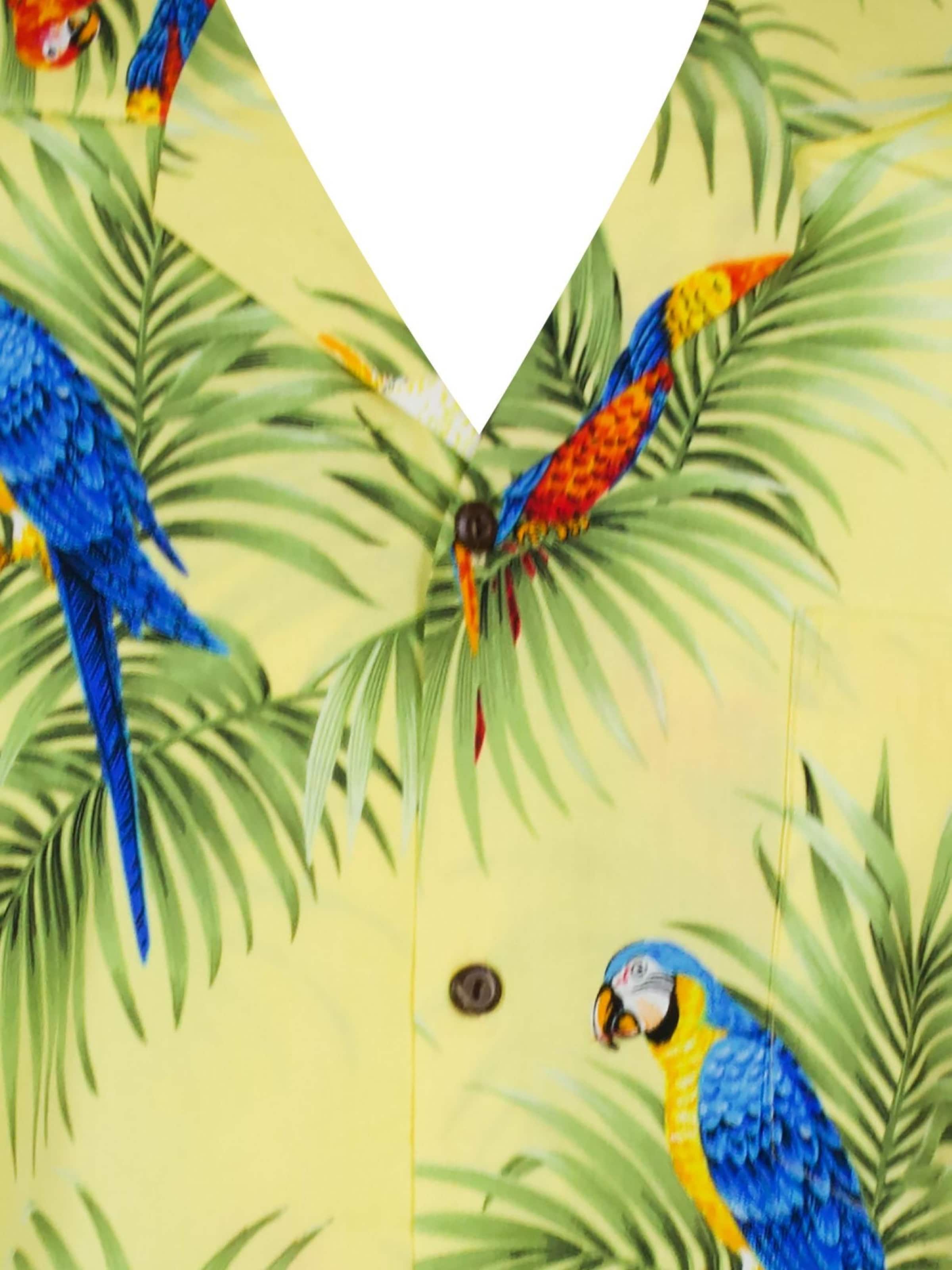 Regular fit Camicia 'Kakadu Allover' di KY's in giallo