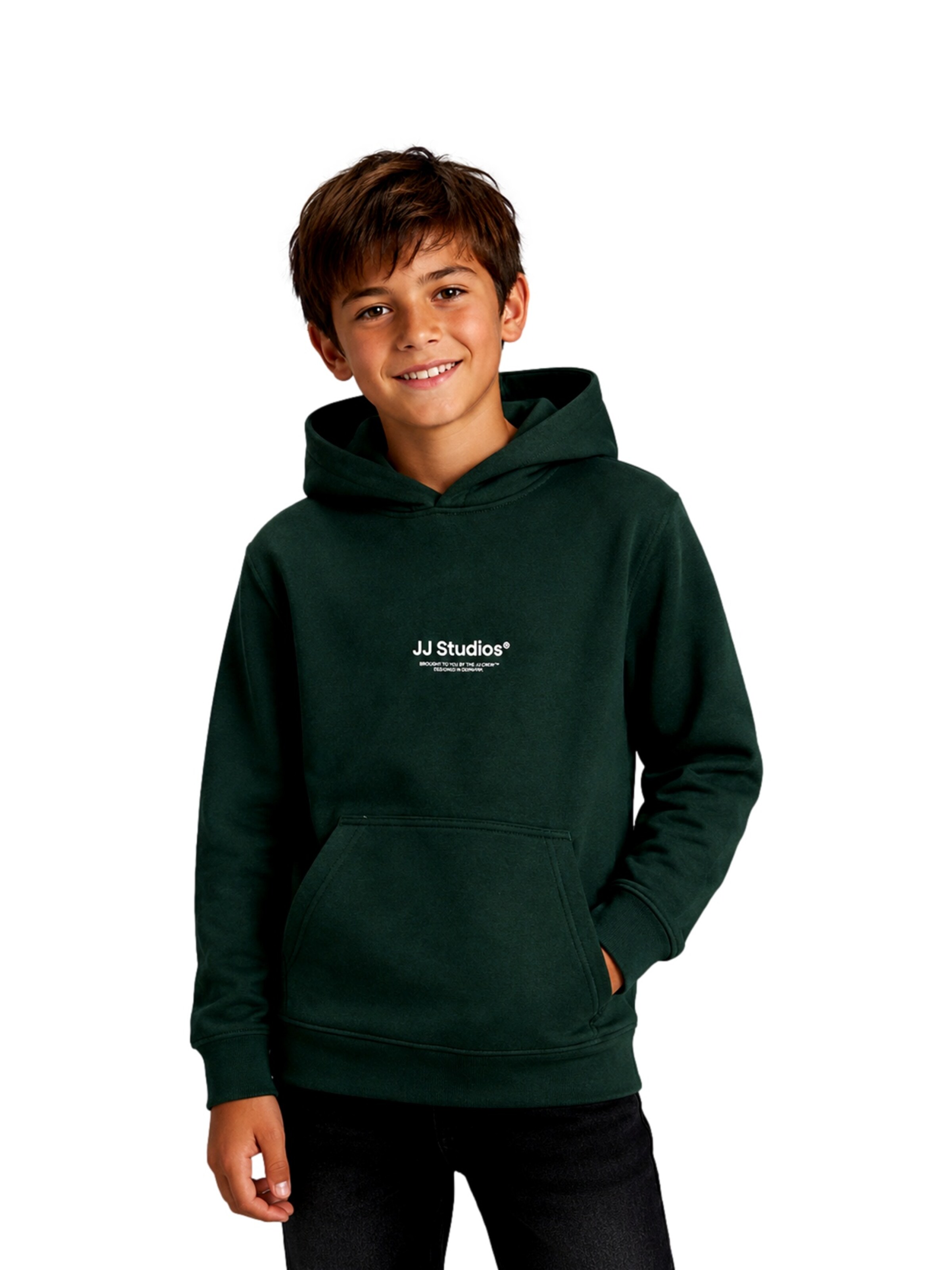 Jack & Jones JuniorSweater majica 'JJESoho' - zelena boja: prednji dio