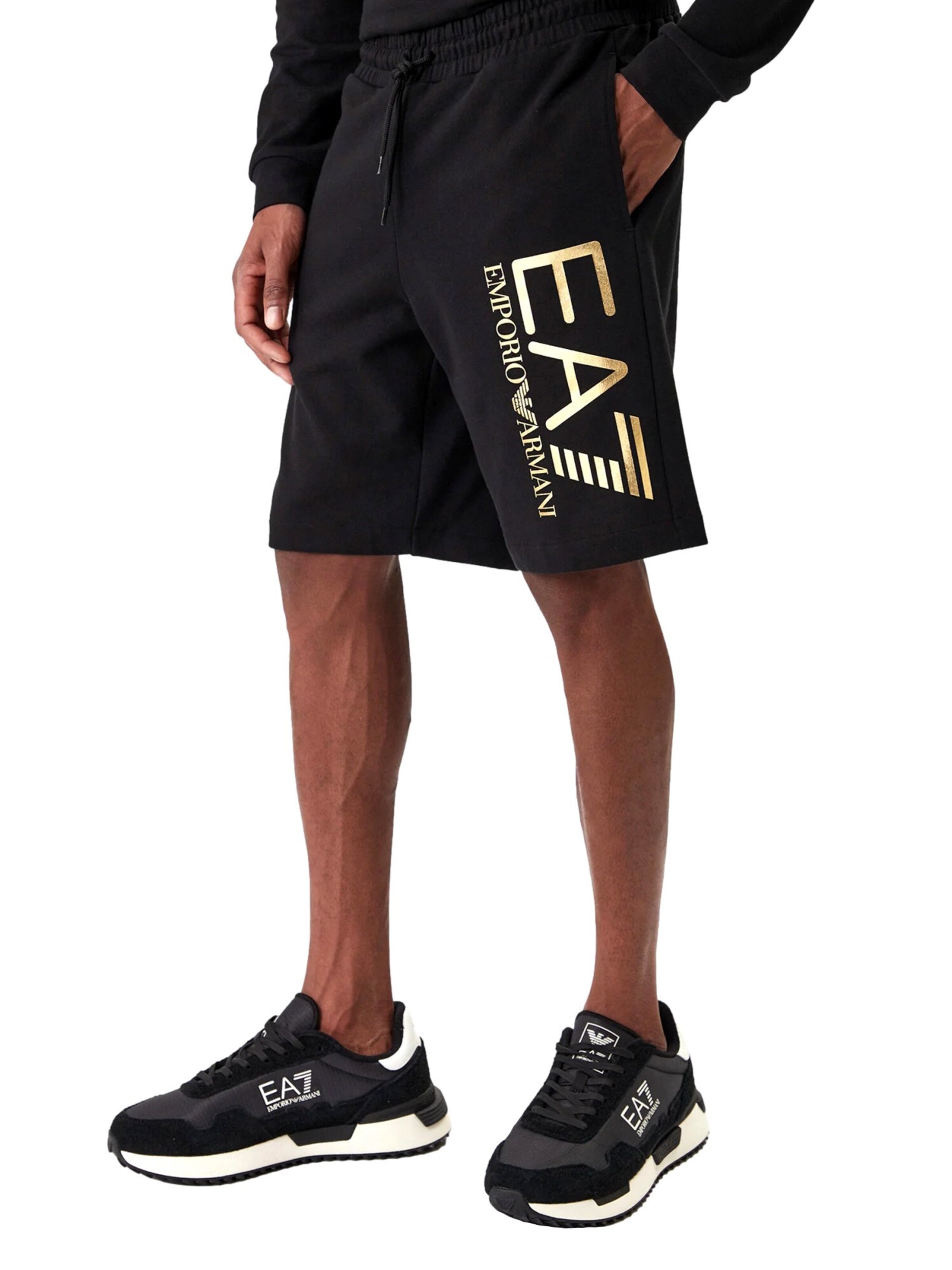 EA7 Emporio Armani regular Bukser i sort: forside