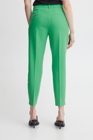 Coupe slim Pantalon à pince 'Lexi' ICHI en vert