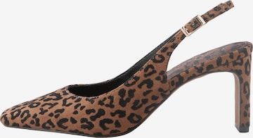 love & roses Slingpumps in Braun: Vorderseite
