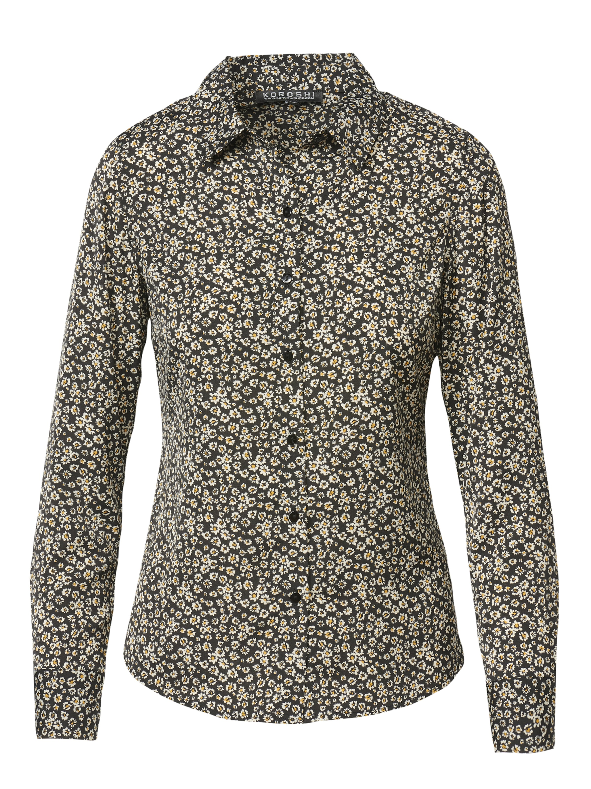 KOROSHI Bluse in Beige: Vorderseite