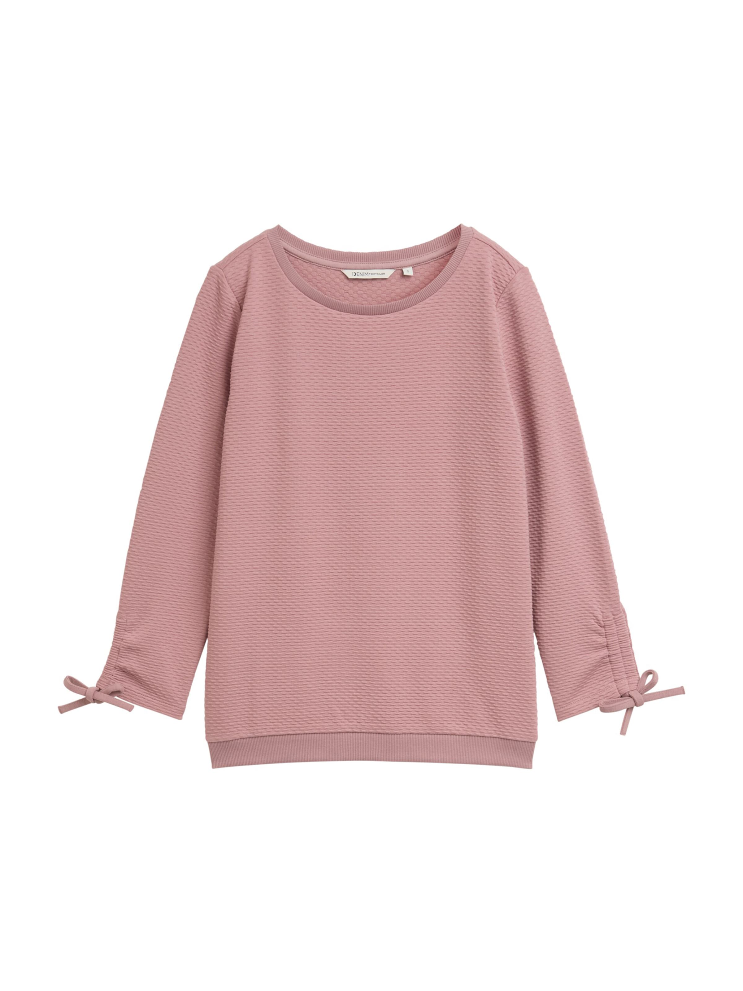 TOM TAILOR DENIM Mikina – pink: přední strana