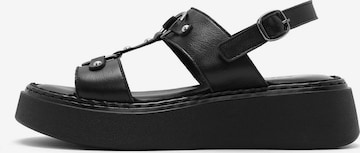 Sandales Derimod en noir : devant