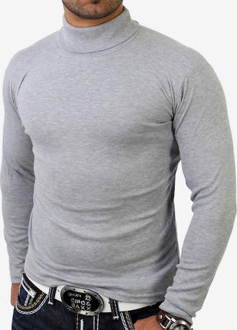 Reslad Shirt 'sportlicher Rolli' in Grey: front