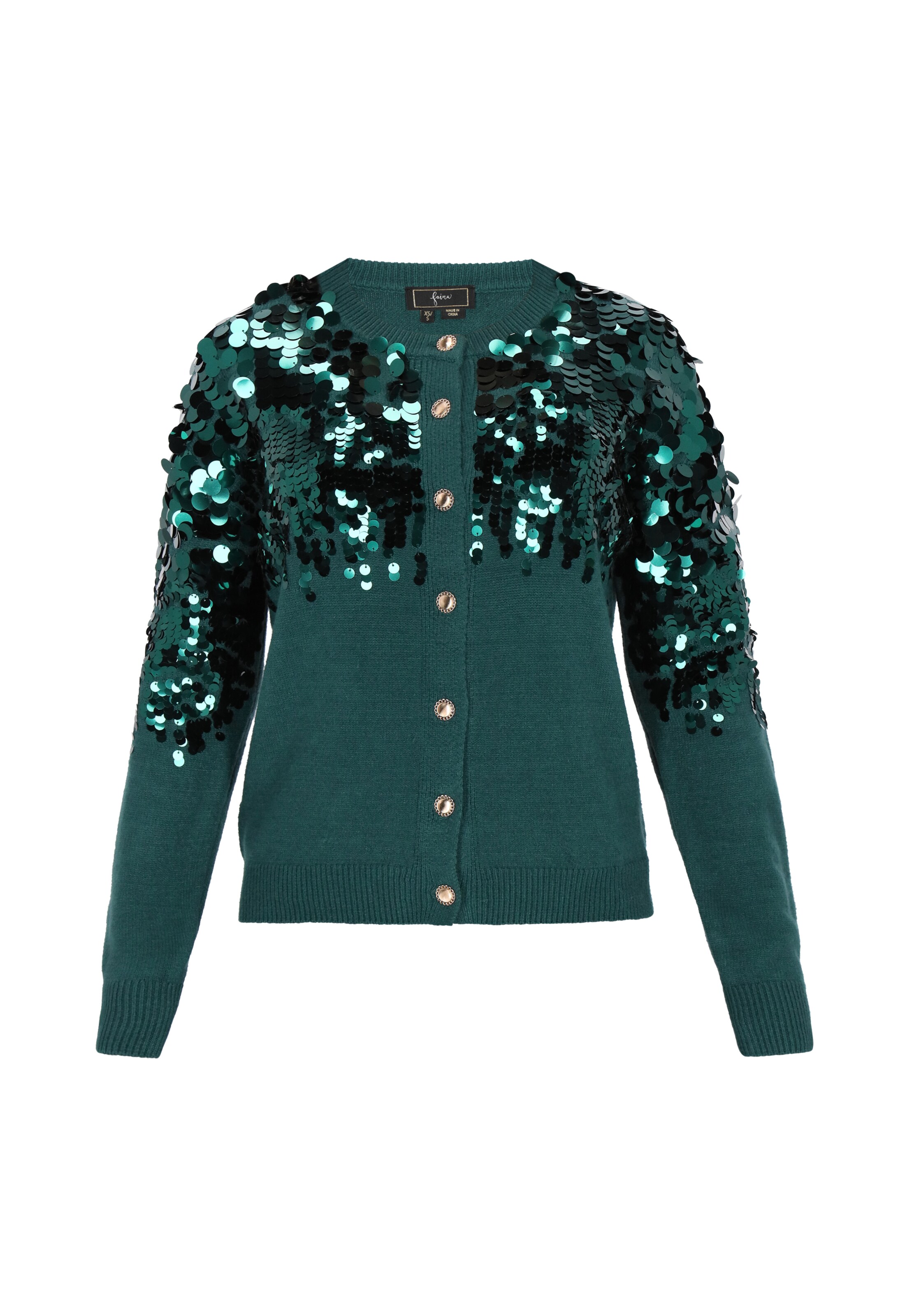 faina - Casaco de malha em verde: frente