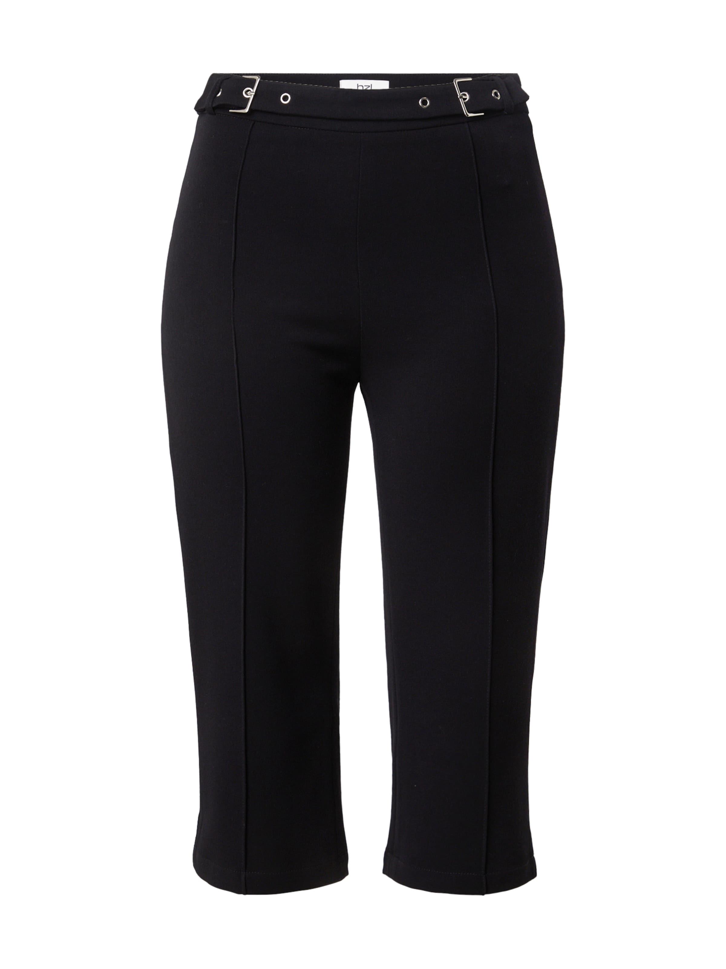 hzl the label Slimfit Παντελόνι σε μαύρο: μπροστά