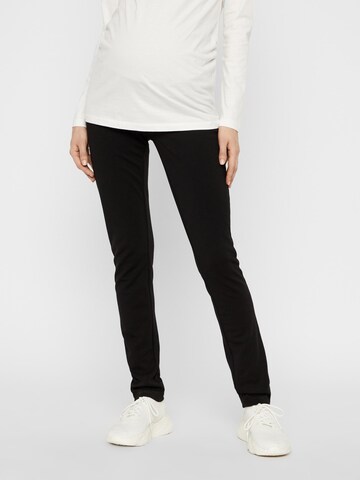 MAMALICIOUS Tapered Broek 'Alba' in Zwart: voorkant