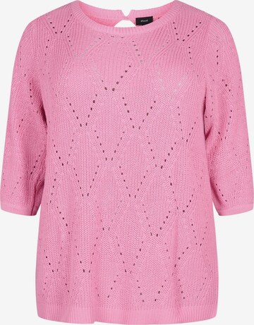 Zizzi Sweater 'Memmi' in Pink: front