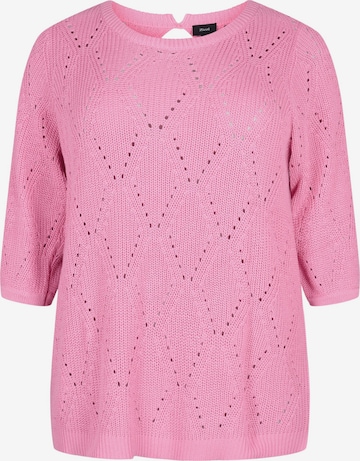 Pullover 'Memmi' di Zizzi in rosa: frontale