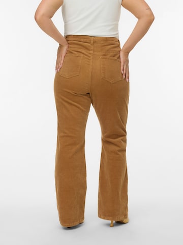 Vero Moda Curve Flared Trousers 'SIGA' in Brown