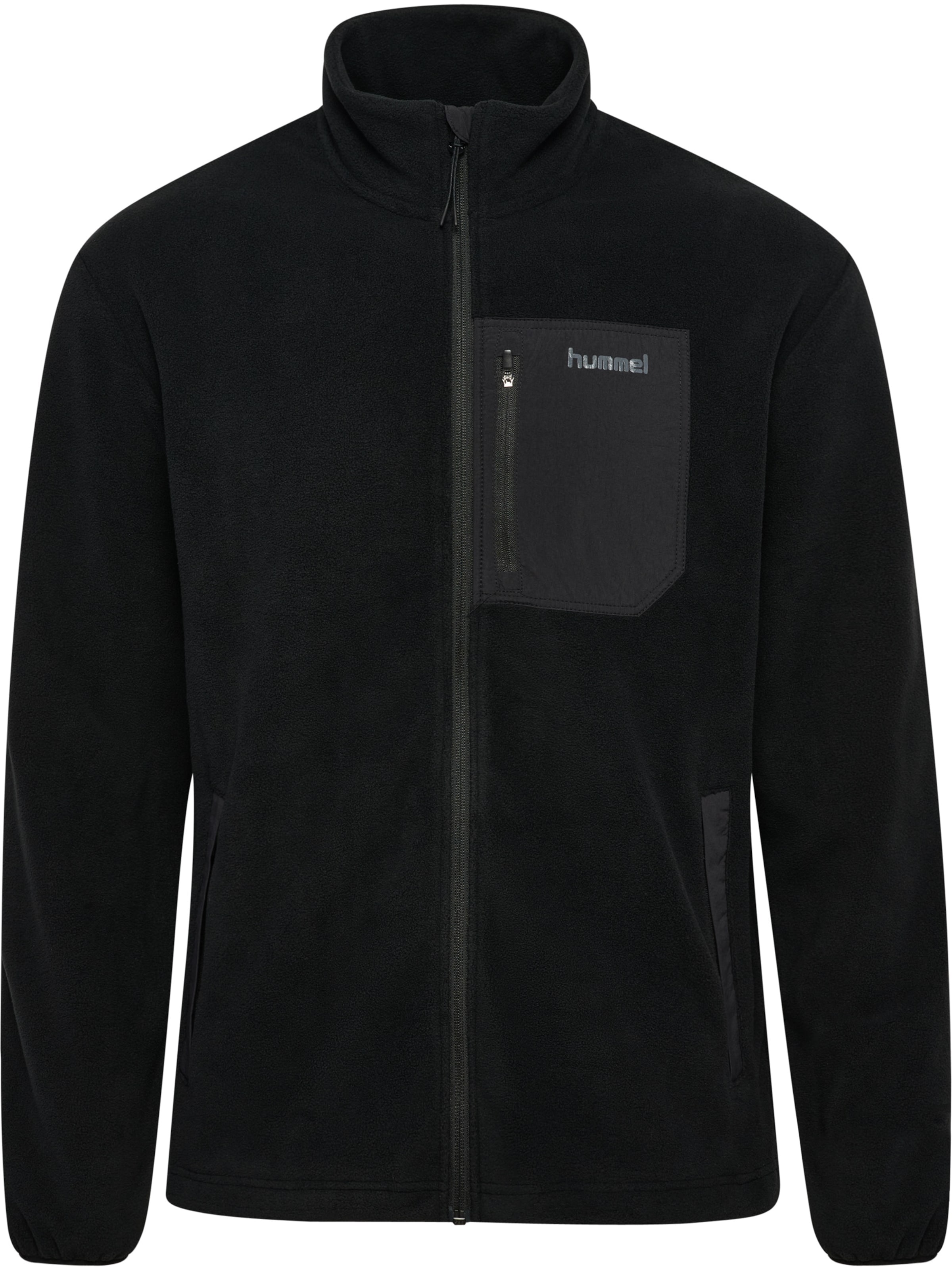 Hummel Fleece jas in Zwart: voorkant