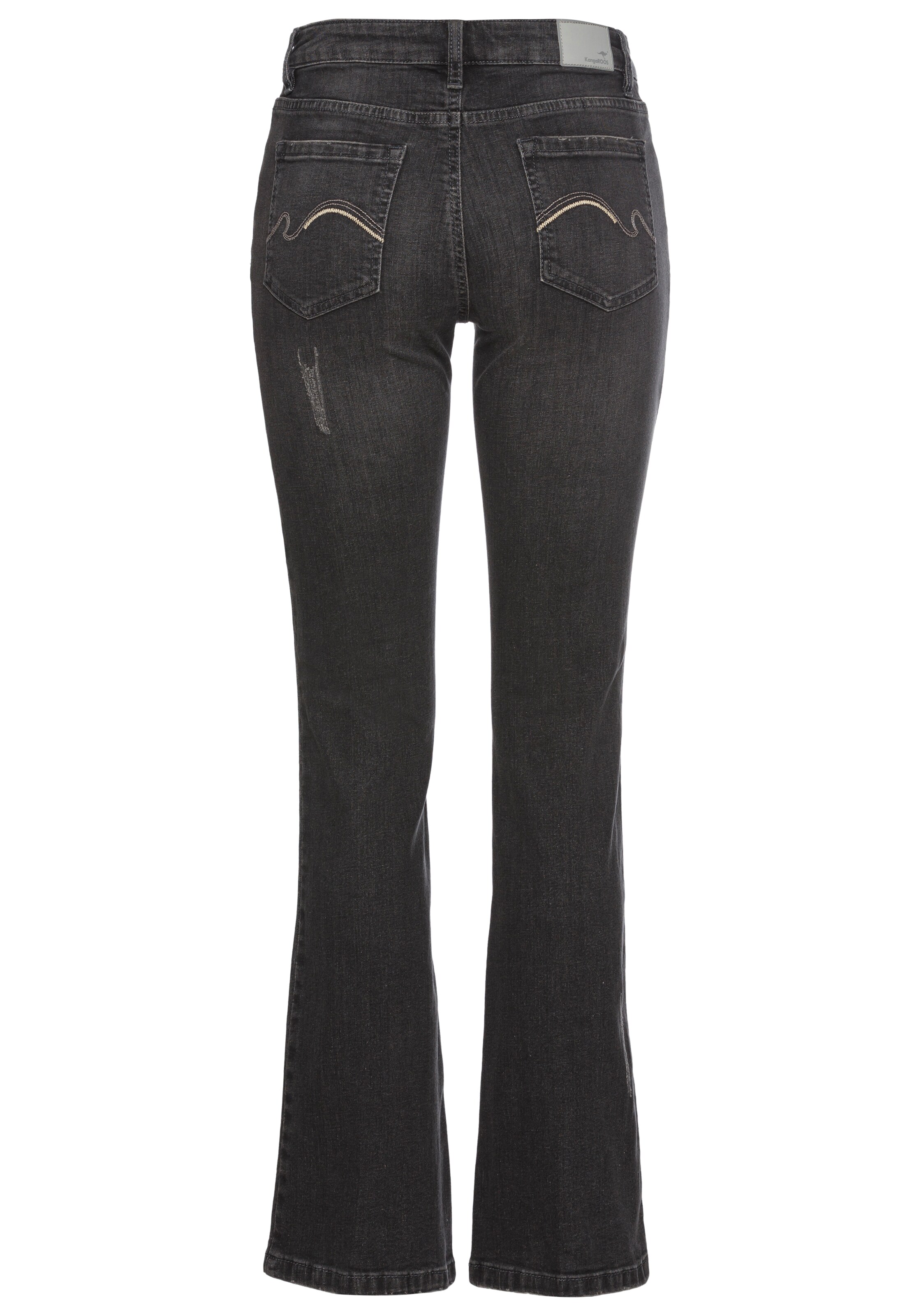 KangaROOS Flared Jeans in Schwarz
