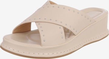 Ital-Design Mules in Beige: front