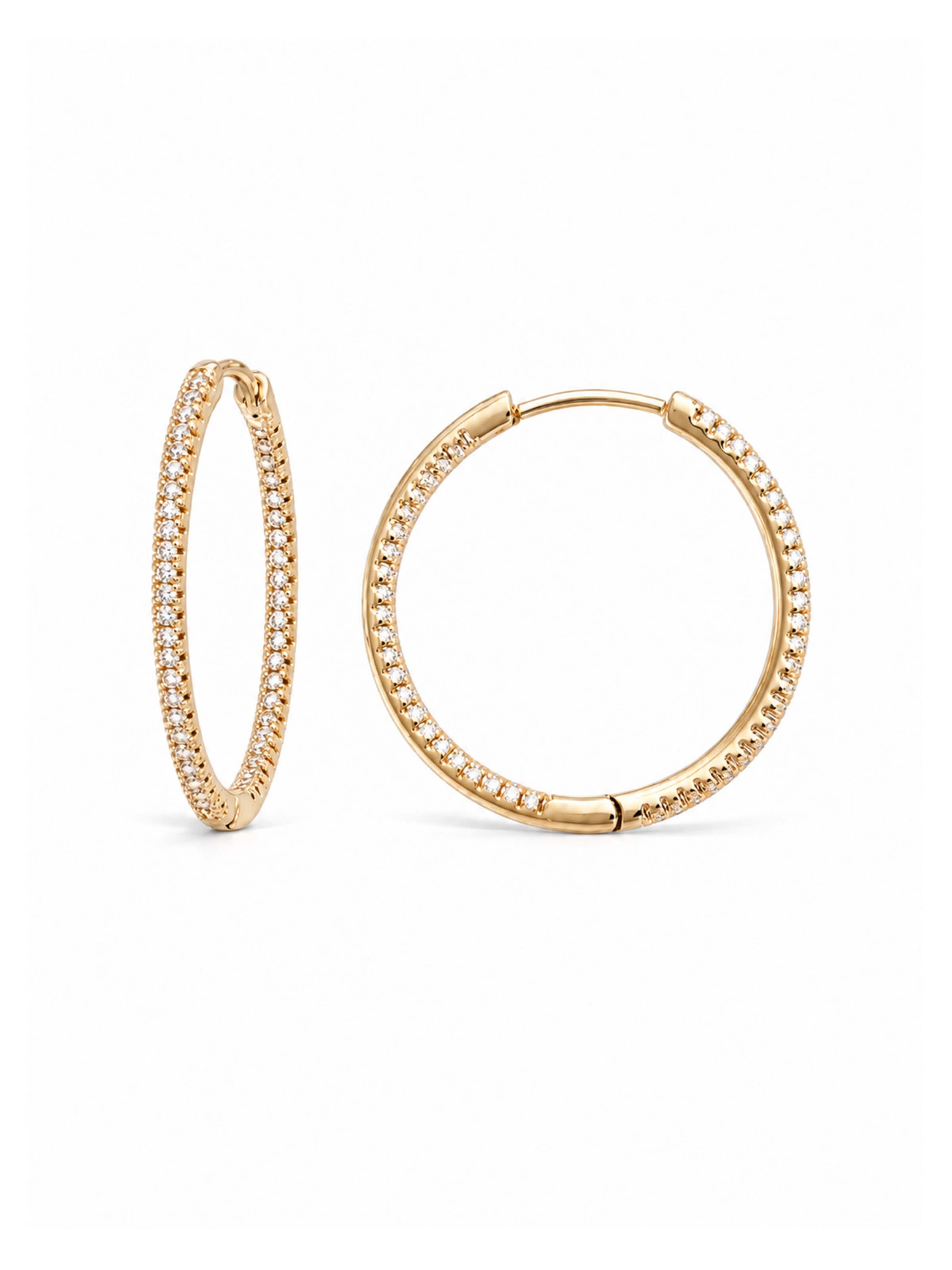 CHIVAL - Pendientes 'Solara' en oro: frente