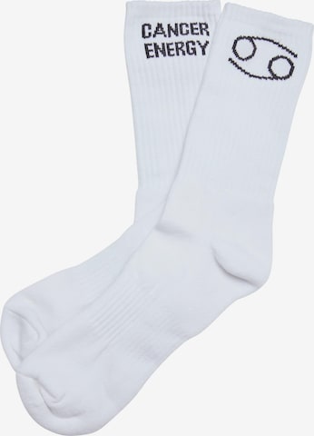 Chaussettes 'Zodiac' DEF en blanc : devant